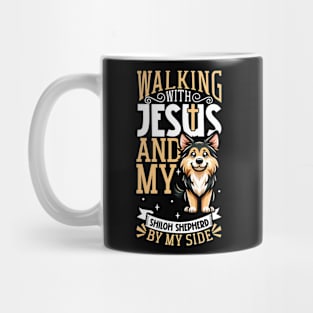 Jesus and dog - Shiloh Shepherd Mug